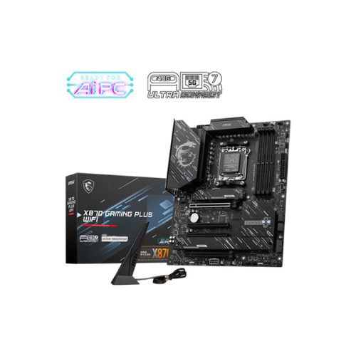 MSI Alaplap AM5 MAG X870 GAMING PLUS WIFI AMD X870, ATX