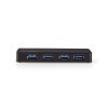 Nedis UHUBU3420BK aktív 4 portos USB HUB, USB 3.2 Gen 1, 5V táp