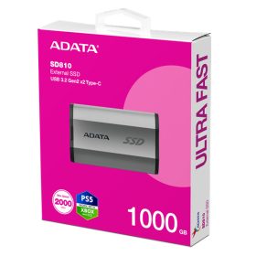ADATA SSD Külső USB 3.2 1TB SD810, Szürke ADATA SSD Külső USB 3.2 1TB SD810, Szürke