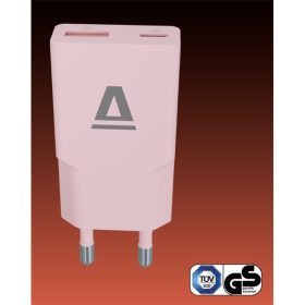 AVAX Hálózati töltő USB-A USB-C 30W Nano Slim rózsaszín   AVAX Hálózati töltő USB-A USB-C 30W Nano Slim rózsaszín