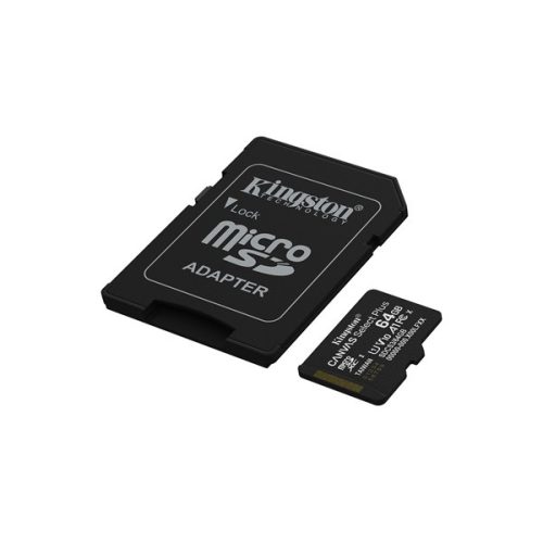 KINGSTON Memóriakártya MicroSDXC 64GB Canvas Select Plus Gen3 100R A1 + Adaprer