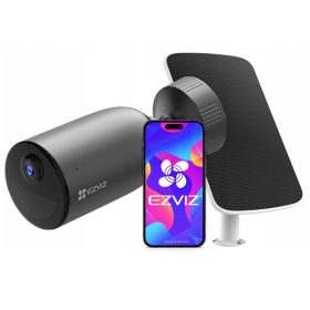 EZVIZ EB3 kültéri akkumulátoros kamera + Solar panel F szett 5W, színes éjszakai látás, 3 MP, IP65, 5200 mAh, 256GB   EZVIZ EB3 kültéri akkumulátoros kamera + Solar panel F szett 5W, színes éjszakai látás, 3 MP, IP65, 5200 mAh, 256GB