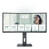 AOC ívelt monitor 34" CU34P3CV, 3440x1440, 21:9, 300cd/m2, 1ms, HDMIx2/DisplayPort/USBx4/USB-C/RJ45