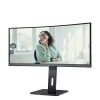 AOC ívelt monitor 34" CU34P3CV, 3440x1440, 21:9, 300cd/m2, 1ms, HDMIx2/DisplayPort/USBx4/USB-C/RJ45