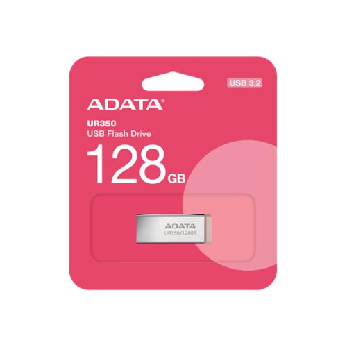 ADATA Pendrive 128GB, UR350 USB 3.2, fémházas, barna