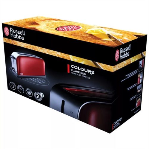 RUSSELL HOBBS 21391-56/RH 2 szeletes, 1 hosszú betöltőnyílású kenyérpirító, piros