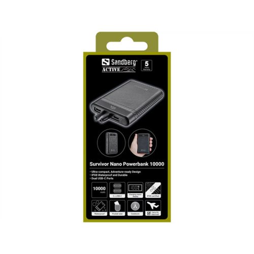 SANDBERG Survivor Nano Powerbank 10000 mAh