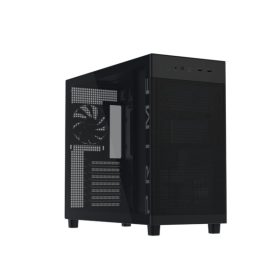   ASUS Ház Prime AP303, Tápegység nélkül, Fekete, Üvegfalú