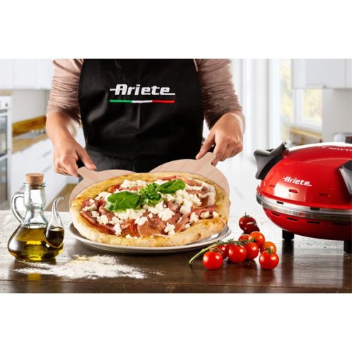 ARIETE 909 Da Gennaro pizzasütő, sütőlap: 33 cm, 5 fokozat, 1200W, Piros