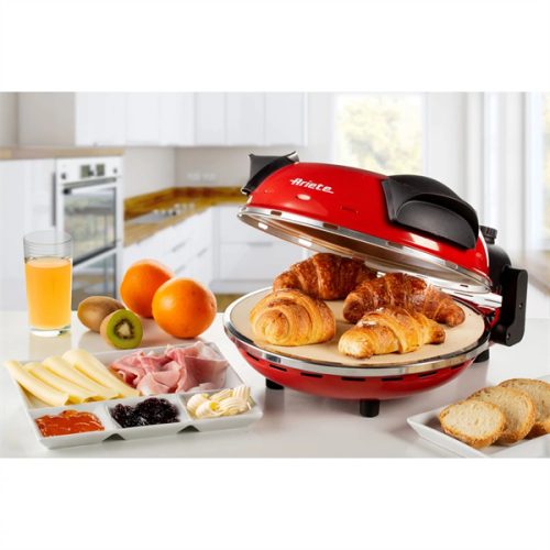 ARIETE 909 Da Gennaro pizzasütő, sütőlap: 33 cm, 5 fokozat, 1200W, Piros