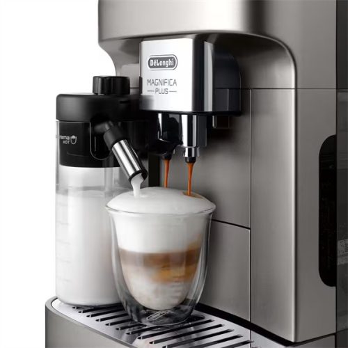 DELONGHI ECAM320.70.TB Magnifica Plus automata 2 személyes kávéfőző, 18 program, tartály: 1,8l, 1450W, Inox
