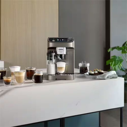 DELONGHI ECAM320.70.TB Magnifica Plus automata 2 személyes kávéfőző, 18 program, tartály: 1,8l, 1450W, Inox