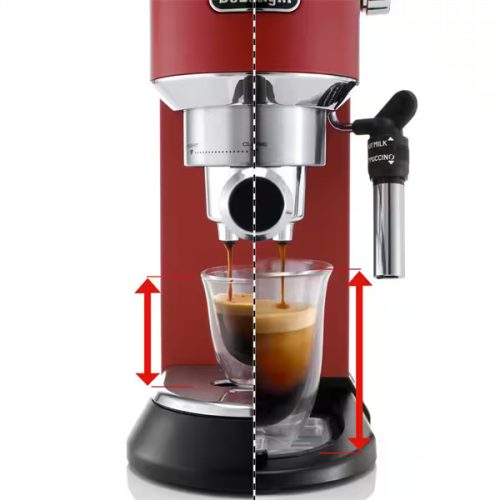 DELONGHI EC685.R Dedica Style eszpresszó kávéfőző, tartály: 1,1 l, Piros