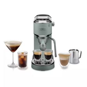   DELONGHI EC890.GR Dedica Duo manuális eszpresszó kávéfőző, tartály: 1,1 l, 1450W, Zöld