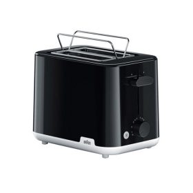   BRAUN HT1010BK Breakfast 1 2 szeletes kenyérpirító, 8 fokozat, kiolvasztó funkció, 900W, Fekete