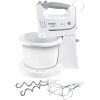 BOSCH MFQ36460 ErgoMixx Tálas kézi mixer, 450W, 5 fokozat, Fehér/Szürke