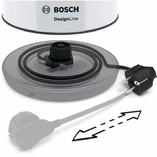 BOSCH TWK3P421 DesignLine Vízforraló 2400W, 1,7L, Fehér