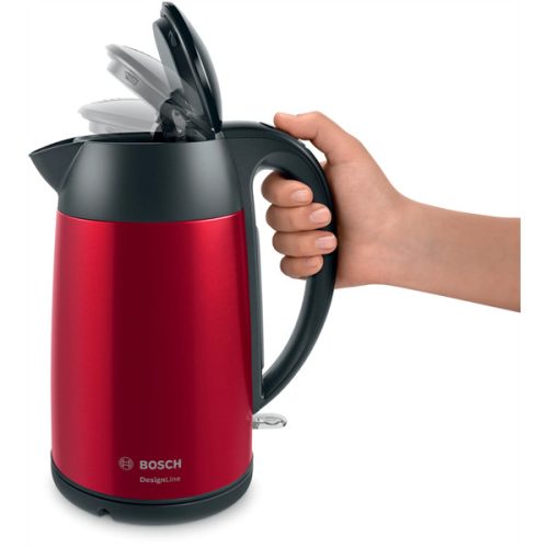 BOSCH TWK3P424 DesignLine Vízforraló 2400W, 1,7L, Metálpiros