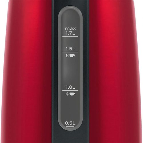 BOSCH TWK3P424 DesignLine Vízforraló 2400W, 1,7L, Metálpiros