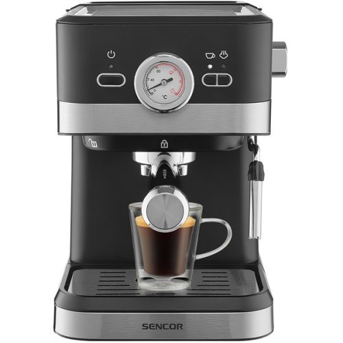 SENCOR SES 1721BK Eszpresszó karos kávéfőző, 20bar, víztartály: 1,5L, 1050W, Fekete