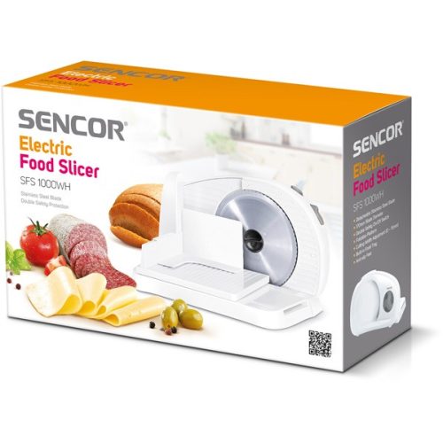 SENCOR SFS 1000WH Szeletelőgép, 1mm-15mm, 100W, Fehér