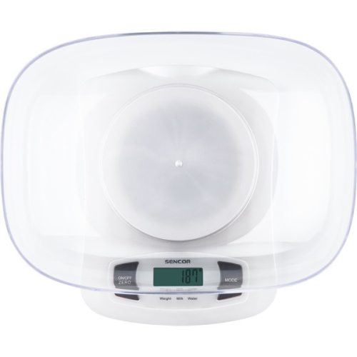 SENCOR SKS 4001WH Tálas konyhai mérleg 5kg-ig, Fehér