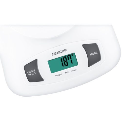 SENCOR SKS 4001WH Tálas konyhai mérleg 5kg-ig, Fehér