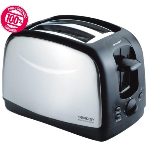 SENCOR STS 2651 Kenyérpirító, 2 szeletes, 7 intenzítás, 850W, Fekete/Inox