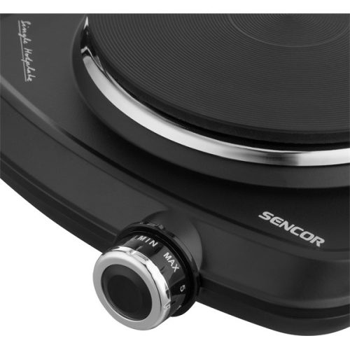 SENCOR SCP 1504BK-EUE4 Elektromos főzőlap, 18cm, 1500W, Fekete