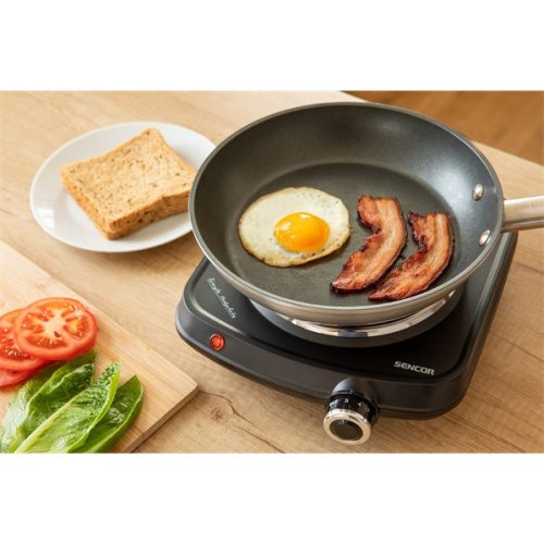 SENCOR SCP 1504BK-EUE4 Elektromos főzőlap, 18cm, 1500W, Fekete