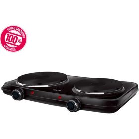   SENCOR SCP 2254BK-EUE4 Elektromos dupla főzőlap, 18cm/15cm, 2500W, Fekete