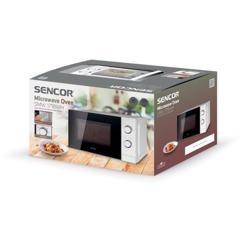 SENCOR SMW 1718WH Mikrohullámú sütő, 20L, 700W, Fehér