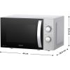 SENCOR SMW 2120SS Mikrohullámú sütő, 5 fokozat, 20L, 700W, Ezüst