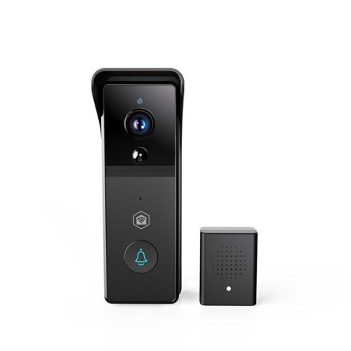 Nedis WIFICDP21BK WIFI videó kapucsengő (kapu telefon), 3MP Full HD 1296p, felhőtárhely / microSD foglalat, akkumulátor