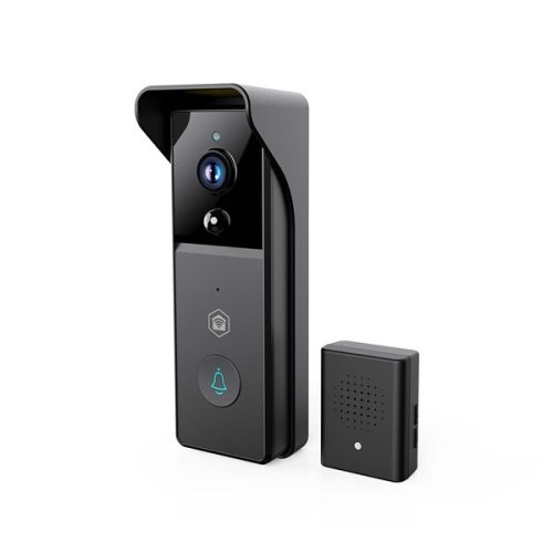 Nedis WIFICDP21BK WIFI videó kapucsengő (kapu telefon), 3MP Full HD 1296p, felhőtárhely / microSD foglalat, akkumulátor
