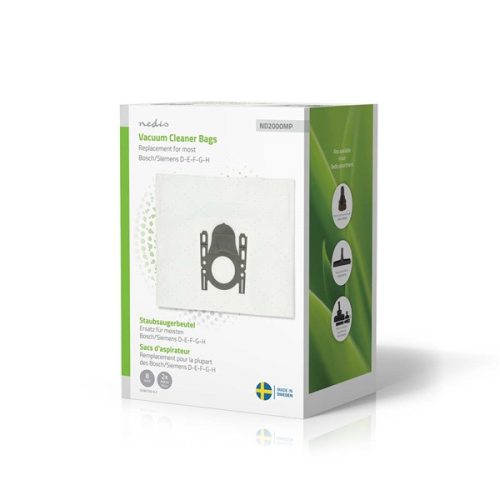 Nedis DUBG700-8.2 porzsák, Bosch / Siemens, D - E - F - G - H sorozat, 8db porzsák + 2db mikroszűrő