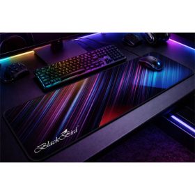   BLACKBIRD Egérpad Gamer NebulaGrip  80x30cm 3mm vastag fekete varrott szegély