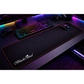   BLACKBIRD Egérpad Gamer DeepBlack  80x30cm 3mm vastag piros varrott szegély
