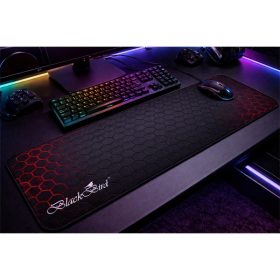   BLACKBIRD Egérpad Gamer TacticField  80x30cm 3mm vastag fekete varrott szegély
