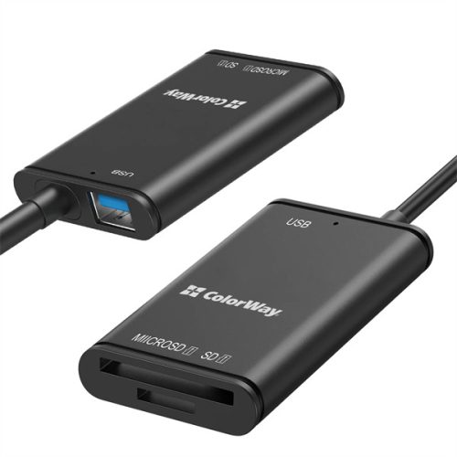 COLORWAY Kártyaolvasó, CW-CR-02, USB-C to USB 3.0 / SD / MicroSD