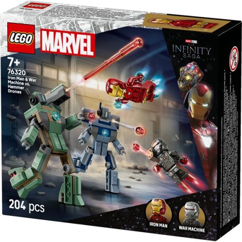 LEGO® | Marvel Vasember és Hadigép vs. Hammer-drónok, építőjáték 76320