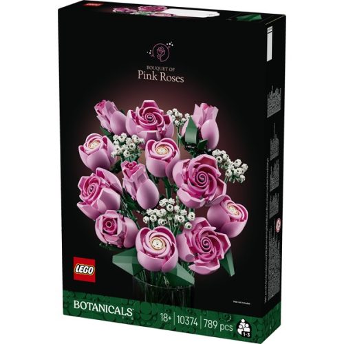LEGO® Botanicals Rózsaszín rózsacsokor, dekoratív virágok 10374