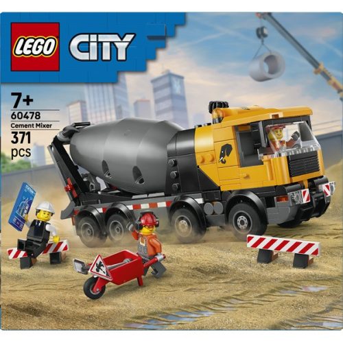 LEGO® City Betonkeverő teherautó építőjáték gyerekeknek 60478