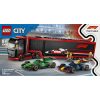 LEGO® City F1®-es kamion, RB20 és AMR24 F1®-es autókkal, játék versenyautó-szállítót tartalmazó szett 60445