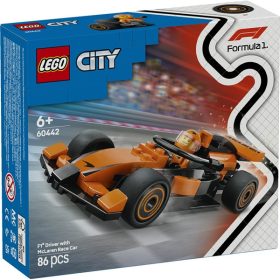   LEGO® City F1®-es pilóta McLaren versenyautóval, minijárművet tartalmazó játékkészlet 60442