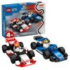 LEGO® City F1®-es Williams Racing és Haas F1® versenyautók, járműves játékszett 60464
