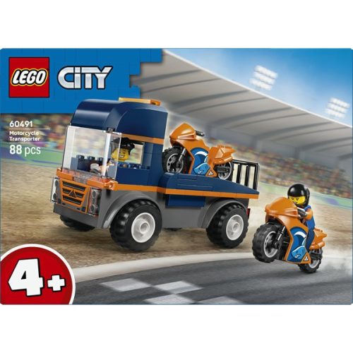 LEGO® City Motorszállító jármű és 2 minifigura 60491