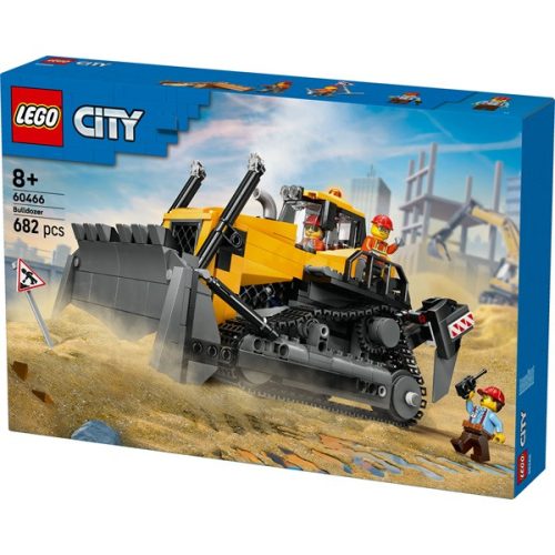 LEGO® City Sárga buldózer, építési területet megjelenítő játékkészlet 60466