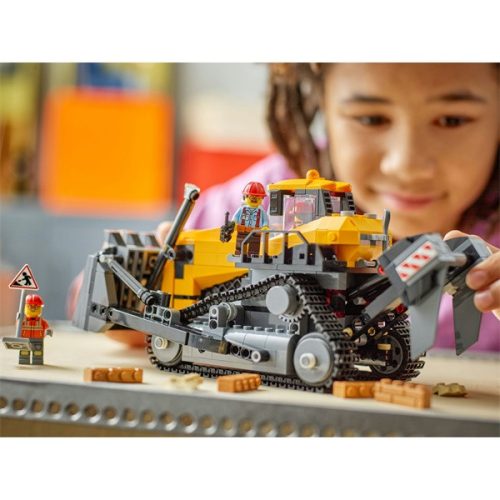LEGO® City Sárga buldózer, építési területet megjelenítő játékkészlet 60466