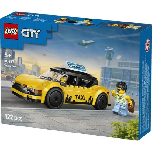 LEGO® City Sárga taxi – Modellautókészlet 2 minifigurával 60487